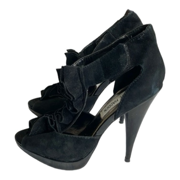 Steve Madden Black Suede High Heels - Picture 4 of 8